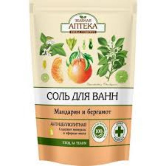 Изображение Зеленая Аптека Соль для ванн "Мандарин и бергамот" 500 мл.    0