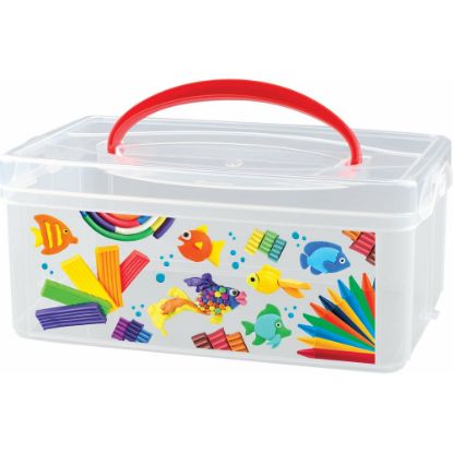 Изображение Коробка универсальная с ручкой и декором 245x160x108mm 3л