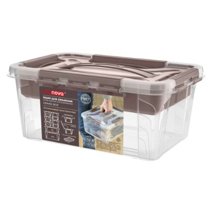 Изображение Ящик для хранения  универсальный с замками  GRAND-BOX 390x290x124мм 4.2л