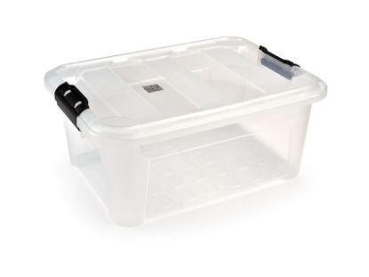 Изображение UCSAN PLASTIK Пластиковая прозрачная коробка с крышкой 30л M1804