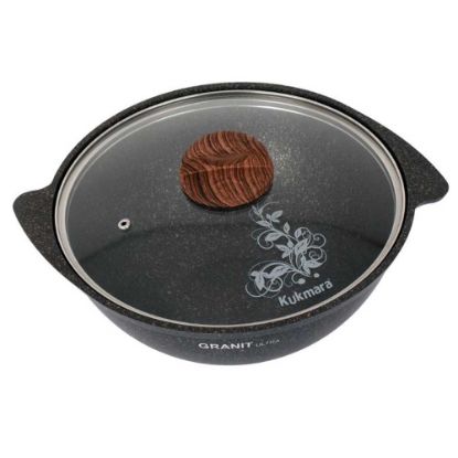 Изображение KUKMARA Казан с стек. крышкой 3,5л GRANIT ULTRA КГО37А BLUE