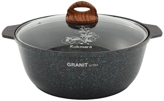 Изображение KUKMARA Кастрюля-Жаровная 5л со стек.крышкой BLUE