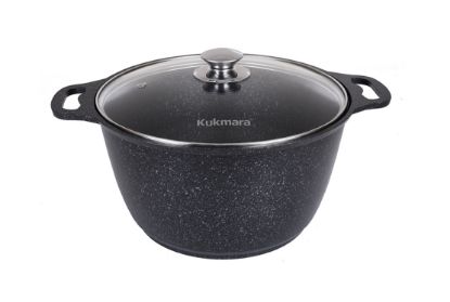Изображение KUKMARA Кастрюля 8л со стеклянной крышкой кмт82-1а