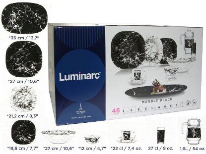 Изображение LUMINARC набор MARBLE BLACK 46пред.