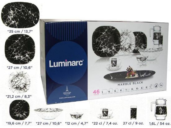 Изображение LUMINARC набор MARBLE BLACK 46пред.