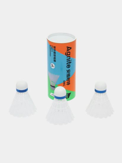 Изображение Мяч для бадминтона-воланчик 6шт WHITE Agnite Deli F2211