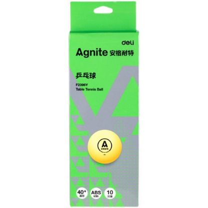 Изображение Мяч для настольного тенниса 10шт YELLOW Agnite Deli F2396Y