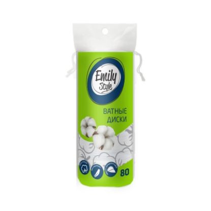Изображение Emily Style ватные диски 80шт прошитые