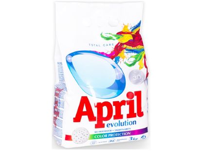 Изображение Средство моющее синтетическое порошкообразное "April Evolution автомат color protection", 3 кг