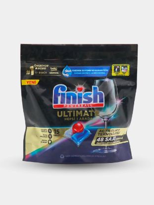 Изображение FINISH Ultimate Моющее средство для посудомоечных машин, таблетки, 15 шт