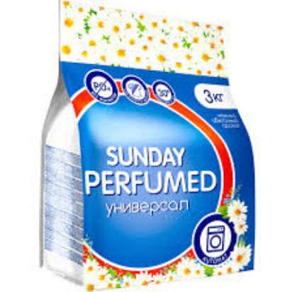 Изображение Средство моющее синтетическое порошкообразное универсальное "Sunday" автомат парфюмированное, 3 кг