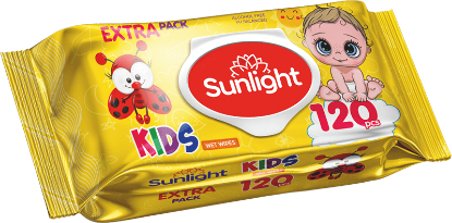 Изображение Влажные салфетки SUNLIGHT 120шт Божья коровка