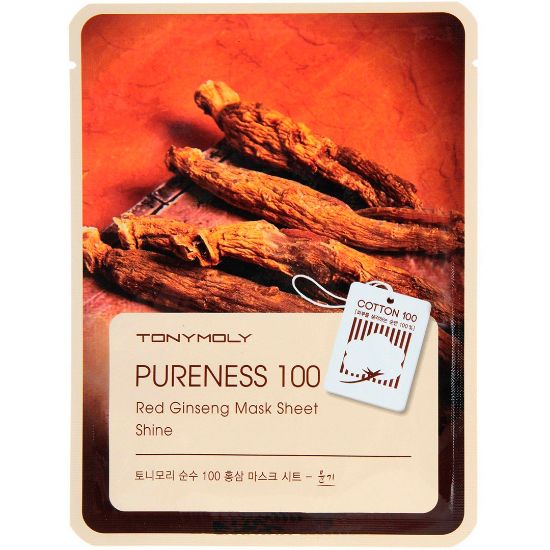 Изображение Маска для лица PURENESS 100 RED GINSENG MASK SHEET 21ml