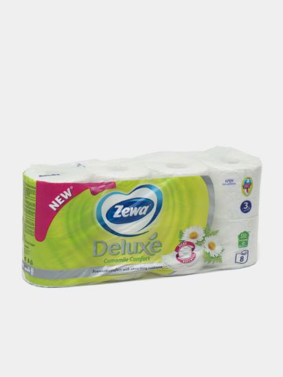 Изображение Туалетная Бумага ZEWA Deluxe BRT 7/8-r 3ply Camomile FSC