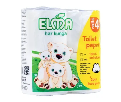 Изображение Туалетная Бумага Elma 4 штук EURO PACK (108)
