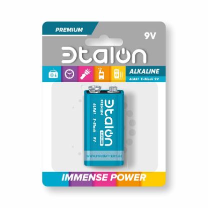 Изображение Батарейка Premium ETALON 6LR61(9V) 1BL