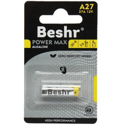 Изображение Батарейка BESHR POWER ONE A27 1B