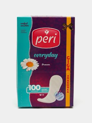 Изображение Женские гигиен. прокладки ежедневные Peri 100 шт в уп (ромашка)