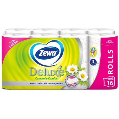 Изображение Туалетная Бумага ароматезированная ZEWA делюкс Ромашка/ Zewa Deluxe BRT 3/16-r 3ply Camomile FSC