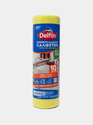 Изображение Салфетка универсальная в рулонах DELFIN 52141