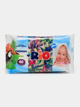 Изображение Влажные салфетки RIO 40 шт Premium