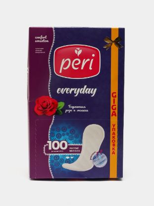 Изображение Женские гигиен. прокладки ежедневные Peri 100 шт в уп (роза)
