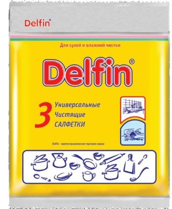 Изображение Салфетка DELFIN c цветком 3 шт