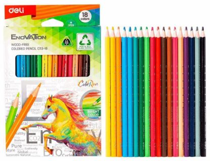 Изображение Карандаш цветн, 18цв DELI EC113-18