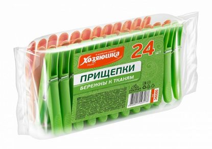 Изображение ХОЗЯЮШКА набор прищепок 24шт 36086
