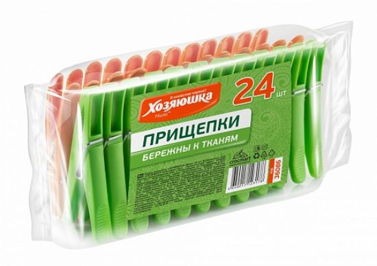 Изображение ХОЗЯЮШКА набор прищепок 24шт 36086
