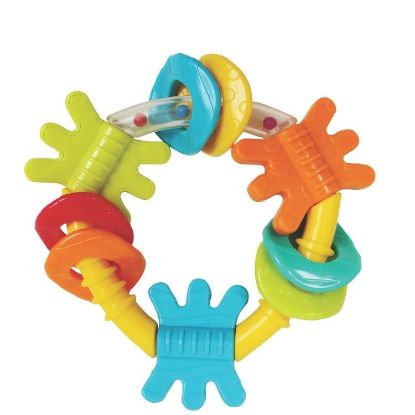 Изображение Погремушка-зубогрызка Triangle Teether с разноцветными кольцами