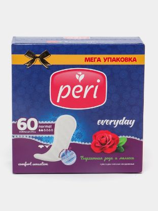 Изображение Женские гигиен. прокладки ежедневные Peri 60 шт в уп (роза)