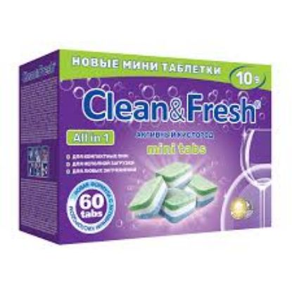 Изображение Таблетки Clean and Fresh для посудомоечных машин 60 шт