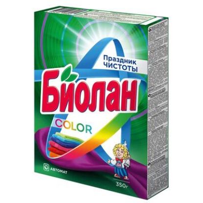 Изображение Синтетические моющие средства: Стиральный порошок Биолан "Color Автомат". 24 шт по 350гр.