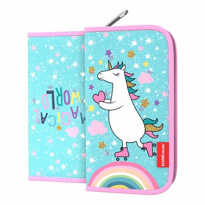 Изображение 52239 Пенал-книжка с наполнением ErichKrause® 110x205x25мм Rainbow Skate
