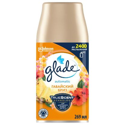 Изображение Освежитель воздуха: Glade Аэрозоль сменный баллон Гавайский бриз 269мл/6