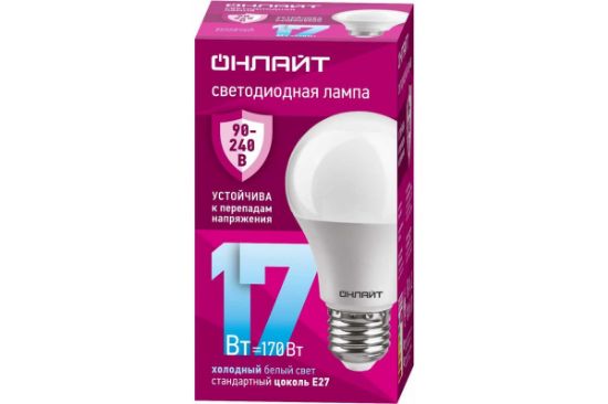 Изображение Лампа ОНЛАЙТ 90 404 OLL-A60-17-230-6.5K-E27