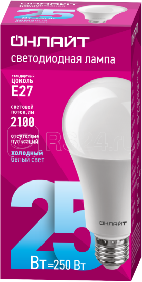 Изображение Лампа ОНЛАЙТ 61 955 OLL-A60-25-230-6.5K-E27
