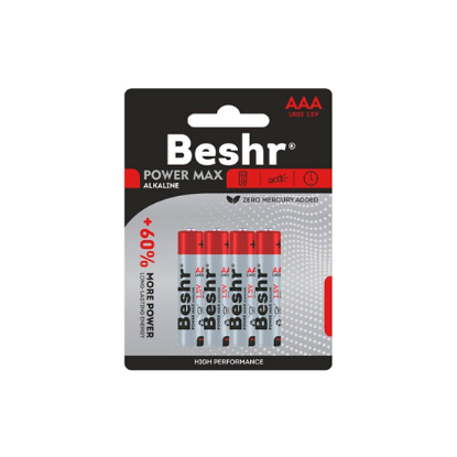 Изображение Батарейка BESHR POWER MAX 4B AAA