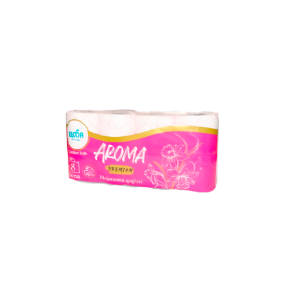 Изображение Туалетная бумага Elma Aroma  (EURO) 8шт 3-х слойная (113)
