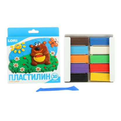 Изображение LORI Пластилин "Классика" 10 цветов Пл-002