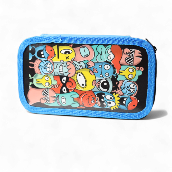 Изображение Пенал двухсекционный большой тканевый торец 190/105 (30) ПО-090-МОНСТРИКИ