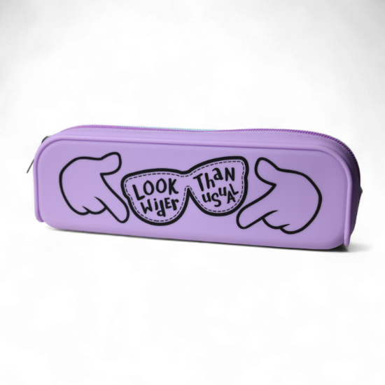 Изображение Пенал Hatber 200х50х60мм на молнии мягкий силикон-Смотри шире