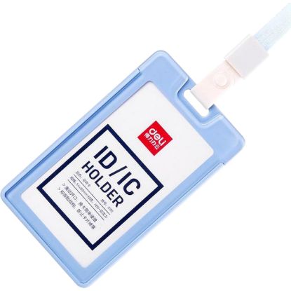 Изображение DELI Бейджик голубой 8315