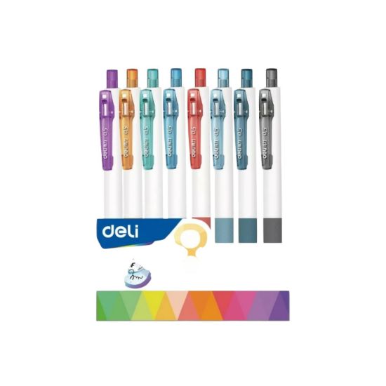 Изображение DELI Гелевая ручка набор 8цв, 0,5мм EG-120-8c