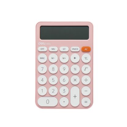 Изображение DELI Калькулятор  красный М124