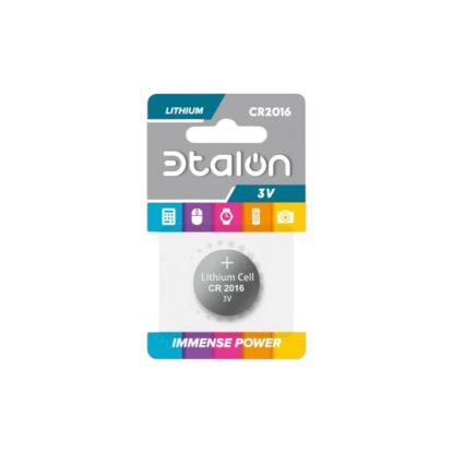 Изображение Батарейка Lithium button cell ETALON CR2016 3V 1BL