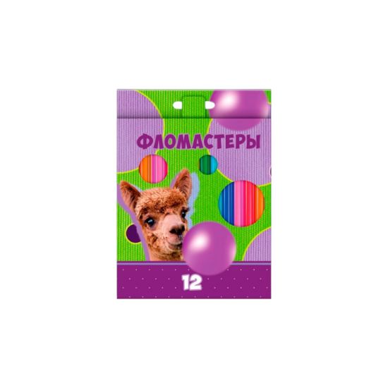 Изображение HATBER  Фломастеры 12цв "Альпака"BFk_12117
