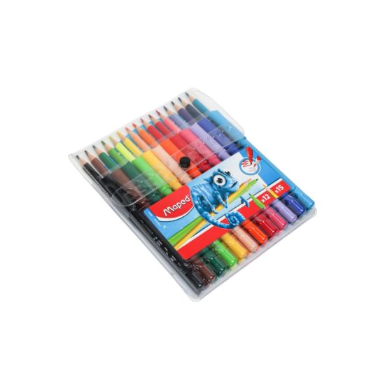 Изображение MAPED Карандаш 15цв + 12цв фломастеры 984701