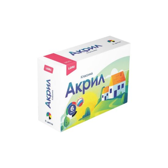 Изображение LORI Краски акриловые 6цв 20мл Акрк-001
